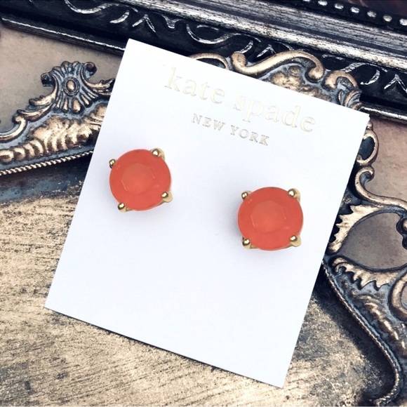 KATE SPADE • Pink Coral Gumdrop Stud Earrings - Picture 7 of 7
